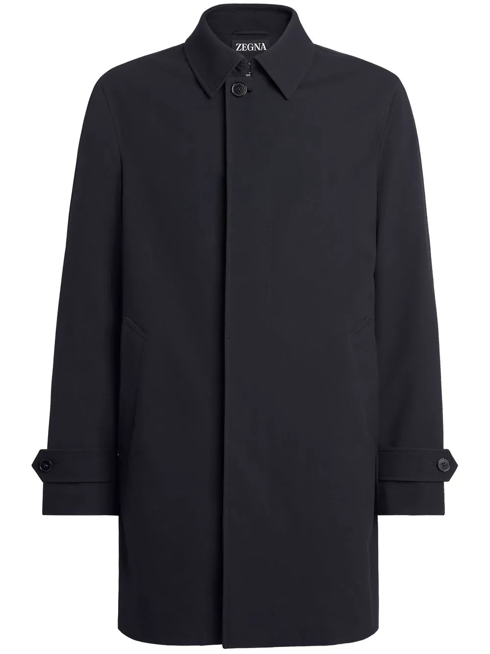 

Пальто с потайной застежкой Zegna, синий