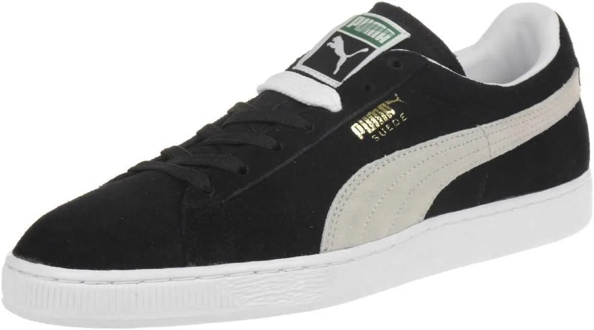 PUMA Унисекс замшевые классические кроссовки для взрослых, белый/черный