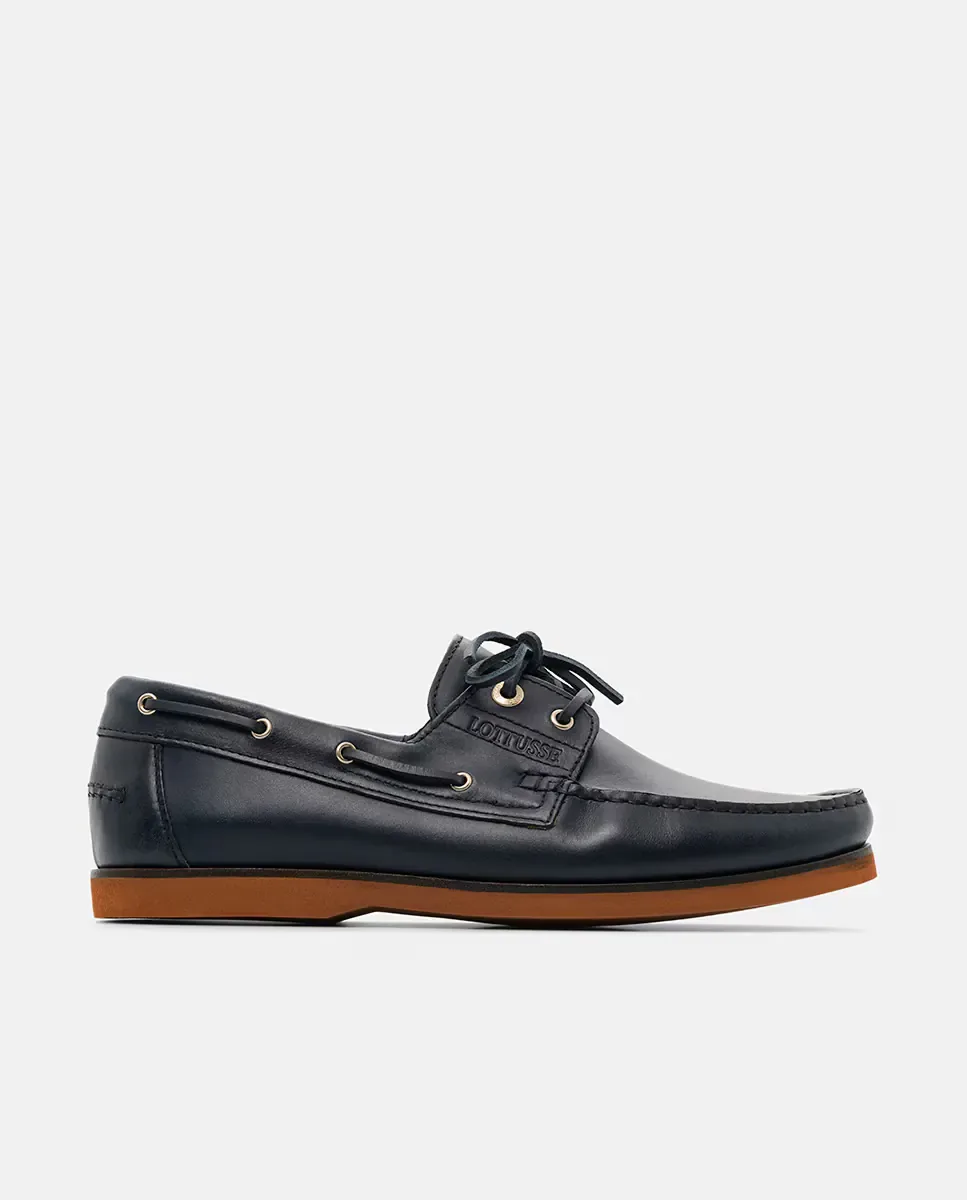Мужские кожаные туфли Nauticos Ocean Sailor с шнуровкой Lottusse, темно-синий