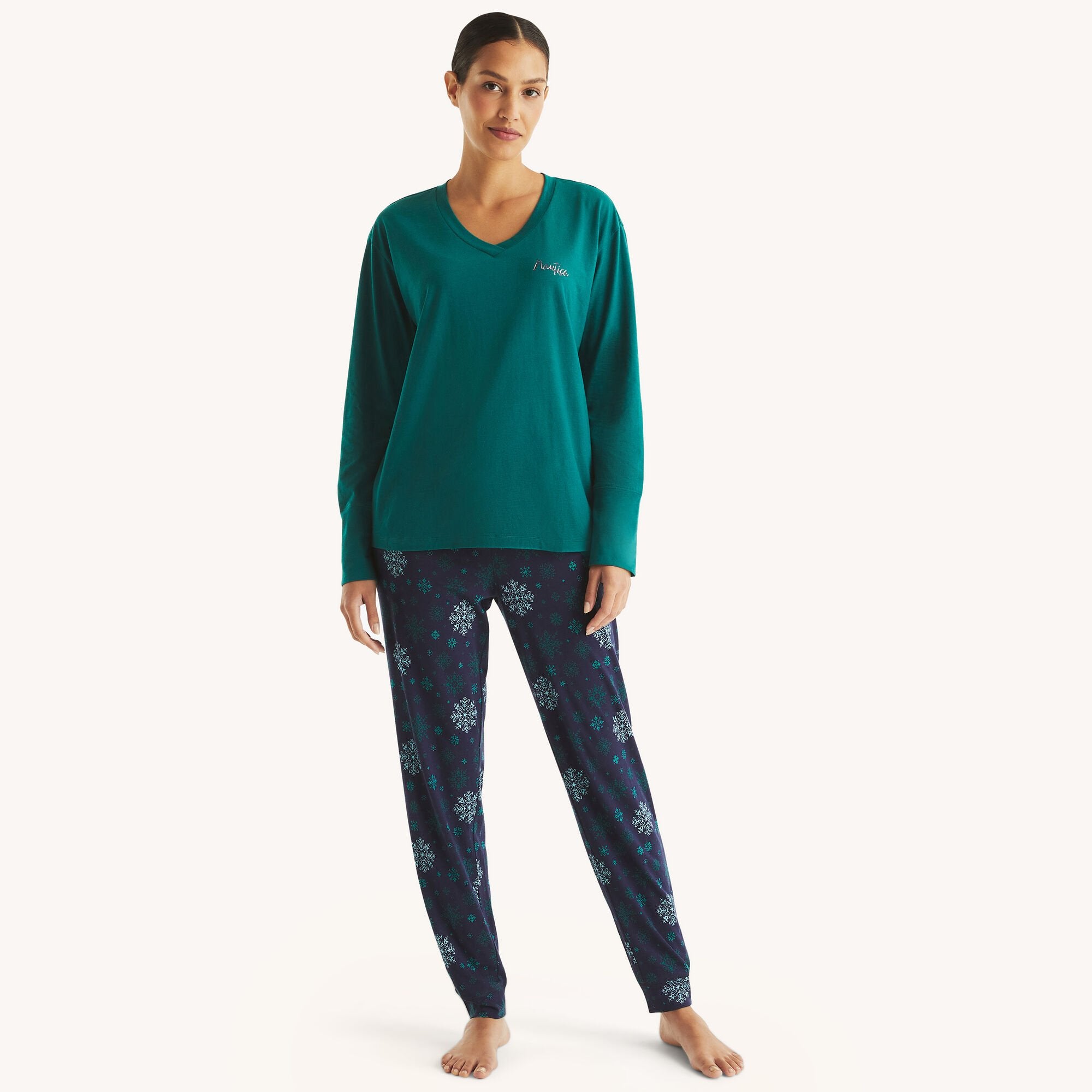

Пижамный комплект Nautica Womens Jogger Pant, цвет bit of blue