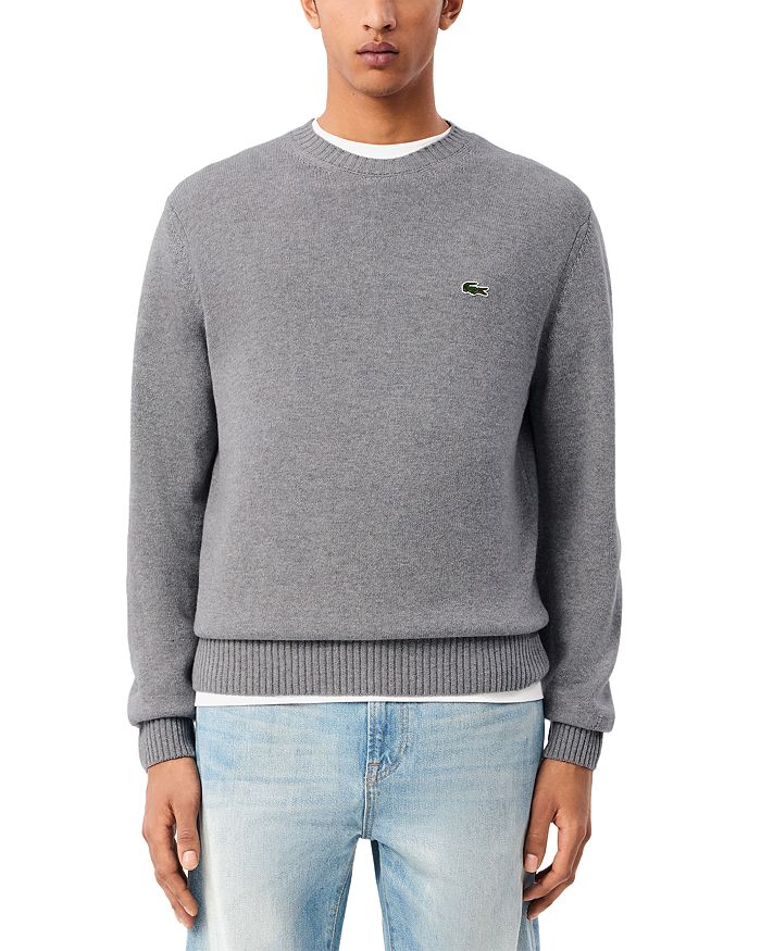 

Хлопковый свитер Lacoste, серый