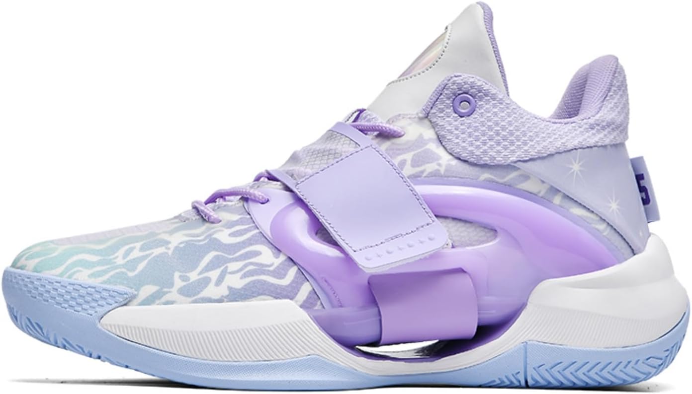 

Мужские и женские баскетбольные кроссовки Удобные повседневные модные кроссовки Легкие, противоскользящие, унисекс, для улицы Pilluren, белый/фиолетовый