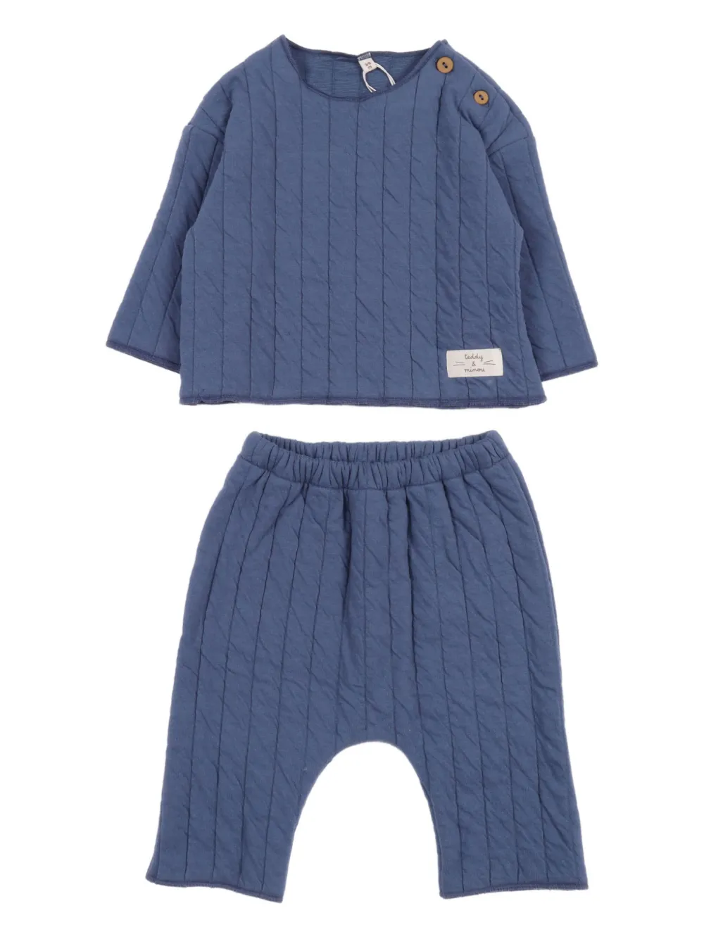 

Стеганный комплект из двух предметов с брюками TEDDY & MINOU, синий