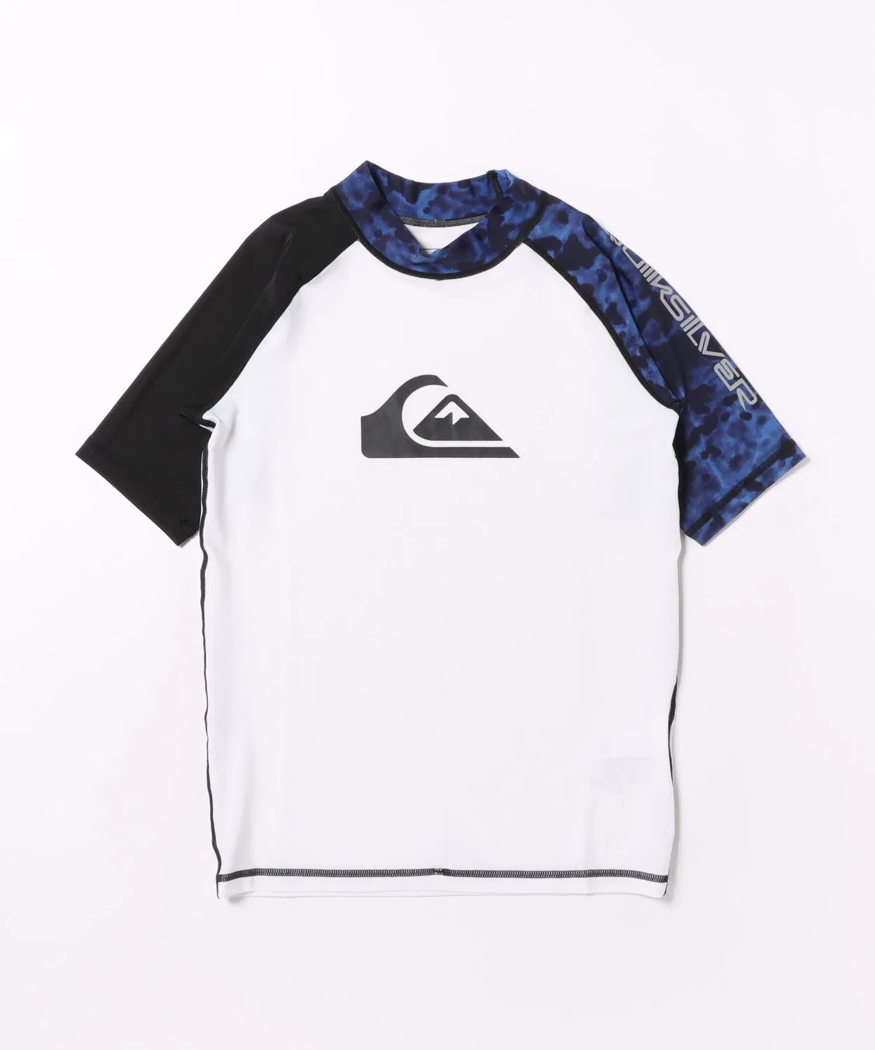 Рашгард с коротким рукавом Quiksilver Youth All Time SR, UPF50+, растяжимый, белый