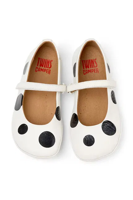 Балетки кожаные TWS Kids Camper, бежевый