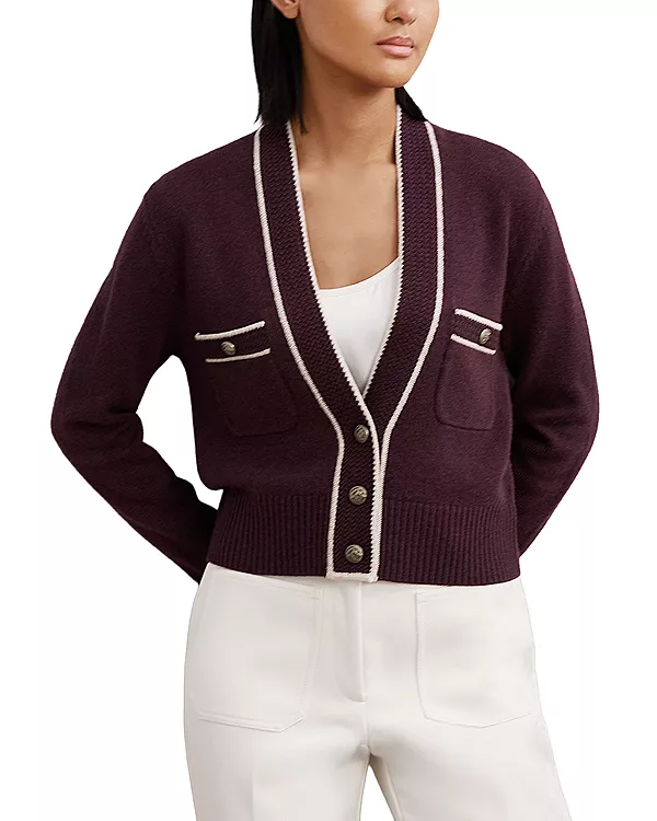 

Кардиган Элоиз с отворотом Reiss, красный