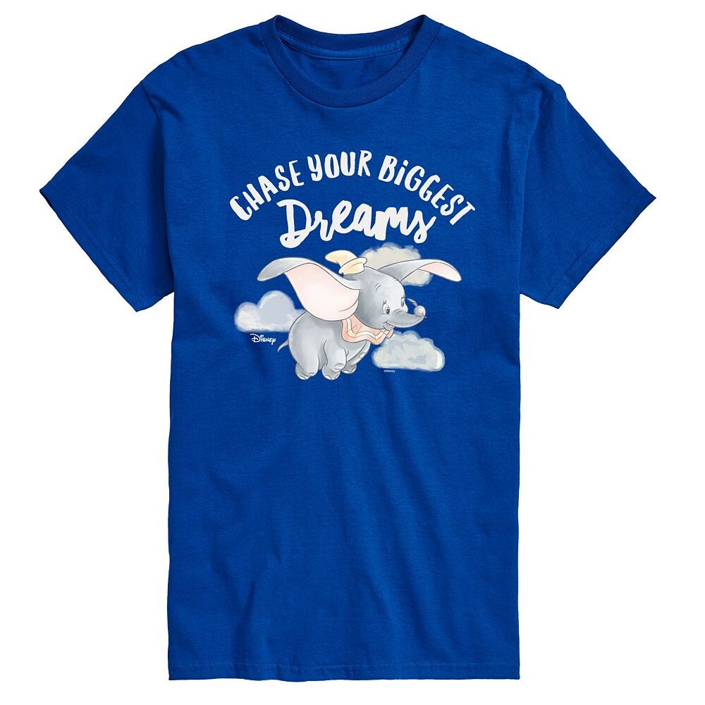 

Мужская футболка с рисунком Disney's Dumbo Chase Your Biggest Dreams, синий