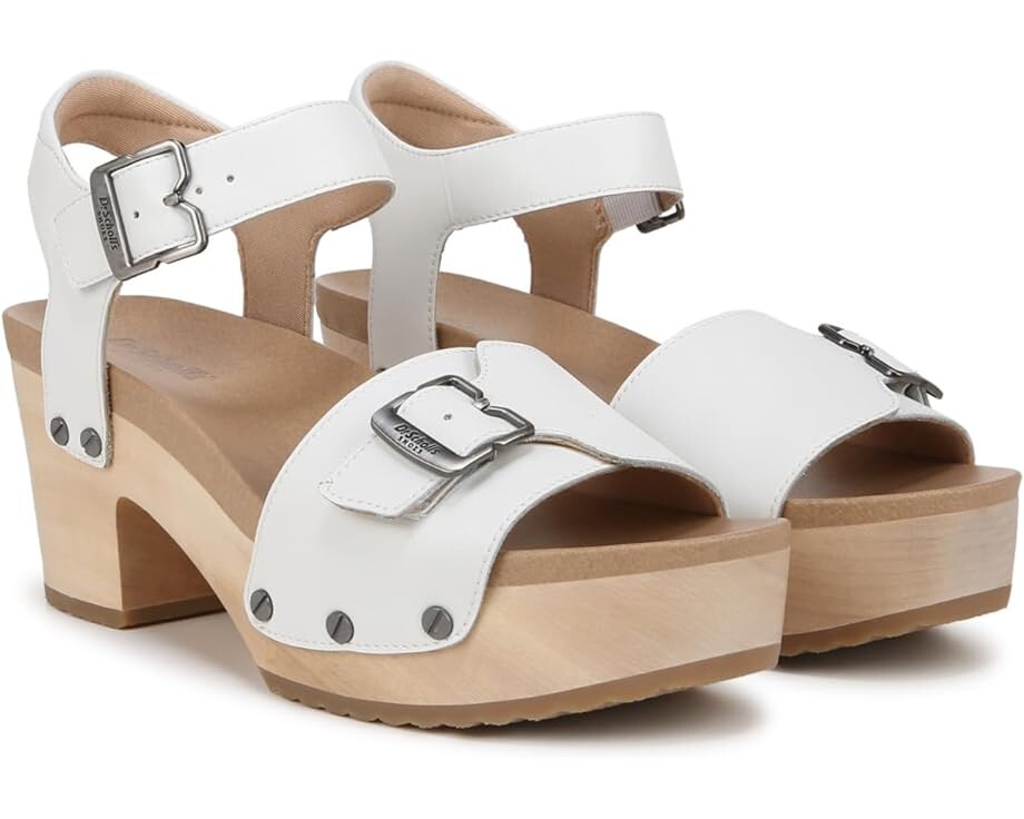 

Сандалии Dr. Scholl's Original Love Block Heel, цвет White Leather