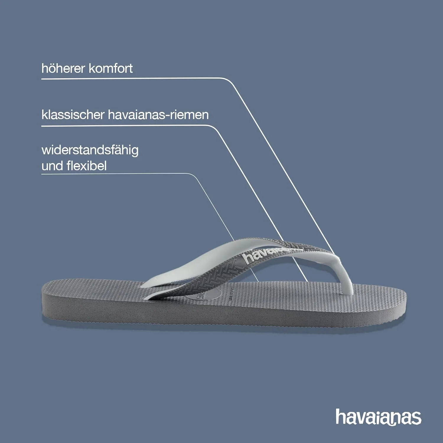 Шлепанцы унисекс Havaianas Top Mix, серый/стальной — фото 4