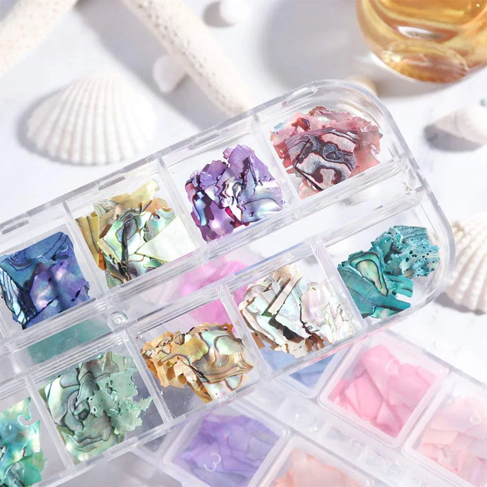 Набор из 3 коробочек с камнями из ракушки для нейл-арта Luxshiny Luxshiny — фото 4