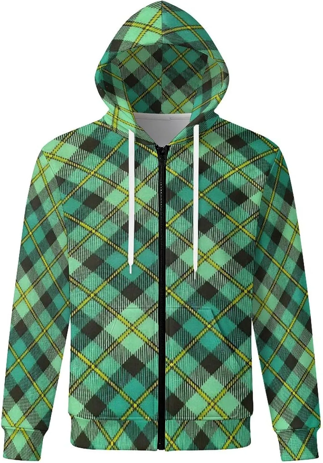 

Толстовка с капюшоном на молнии и карманами для мужчин, St. Patrick's Day SHYESOP-ey