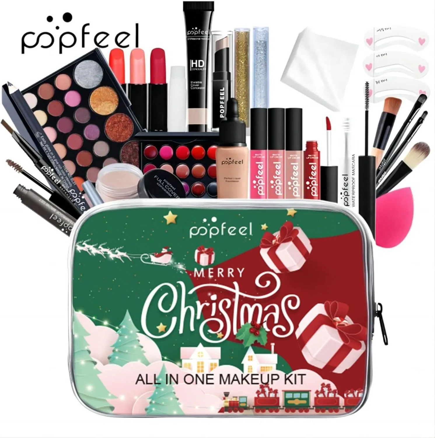 Набор косметики POPFEEL Christmas Cosmetics Set, 24 предмета, многоцветный Pretty Rabbit Piaoliangtu — фото 2