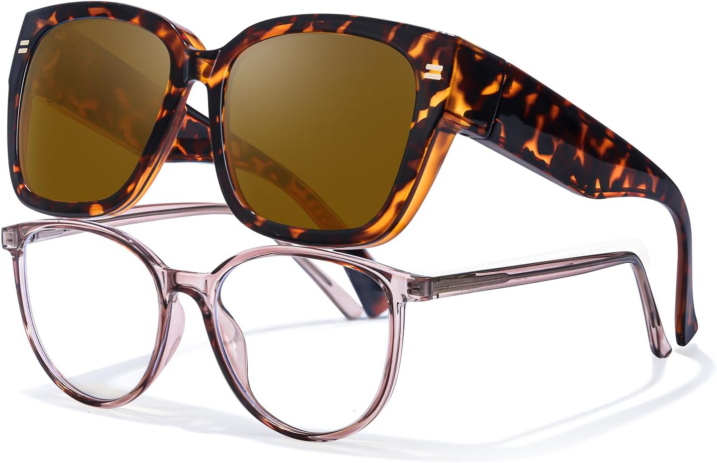 

Очки ночного видения LVIOE для вождения (женщины и мужчины), желтые, поляризованные, для ночного вождения, носят поверх обычных очков N4201, B04 Tortoise Frame/ Brown Polarized Lenses