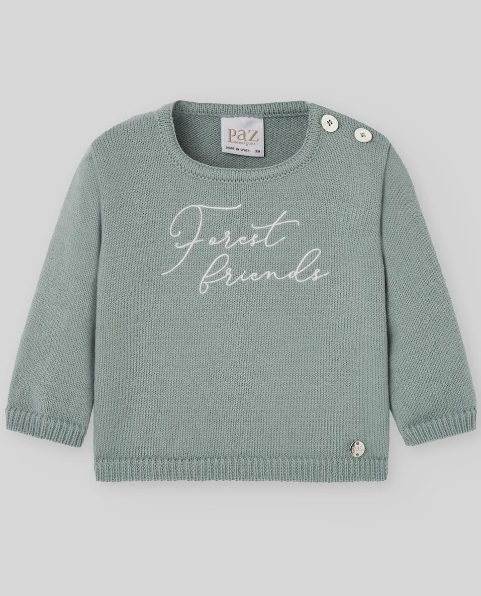 

Вязаный детский джемпер коллекции Camino PAZ Rodríguez, бирюзовый