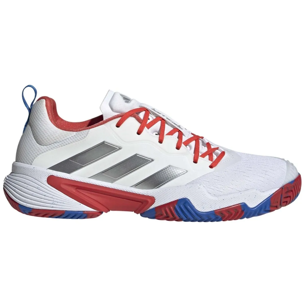 

Мужские теннисные кроссовки Adidas BARRICADE FMT, белый/красный