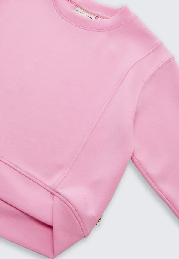 Укороченная толстовка Tom Tailor, Lovely Pink — фото 3