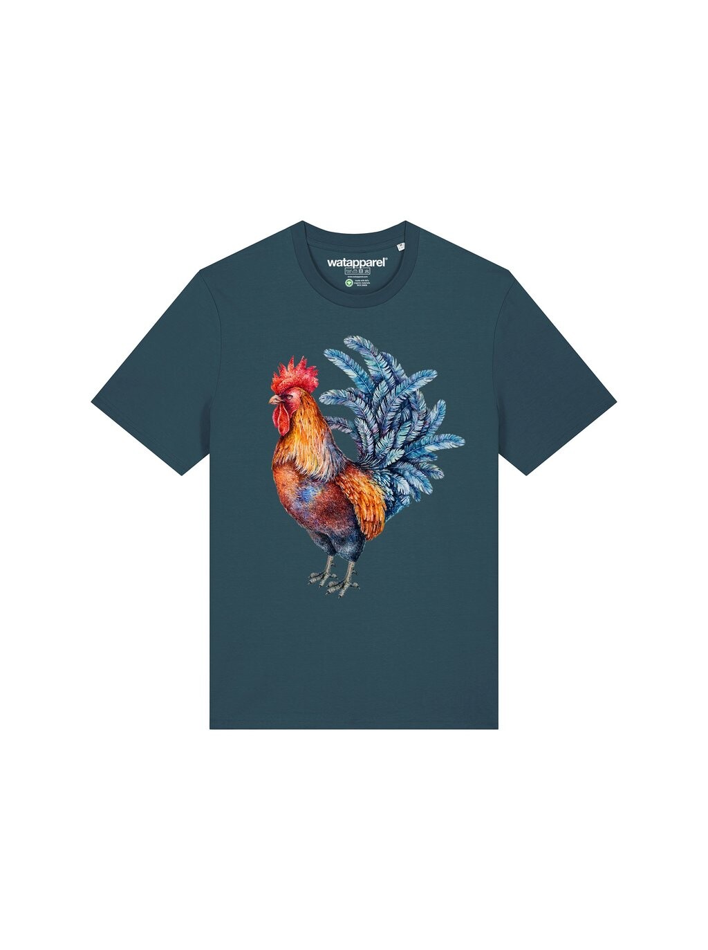 

Футболка с принтом GRIMMIGER GOCKEL watapparel, бирюзовый