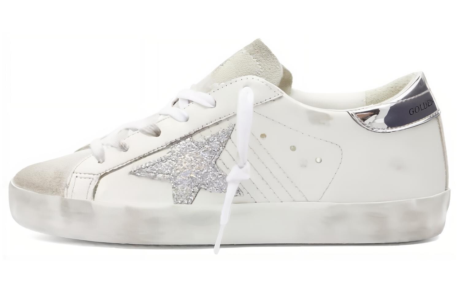 

Кроссовки Golden Goose Super-Star Distressed Sneakers, белый