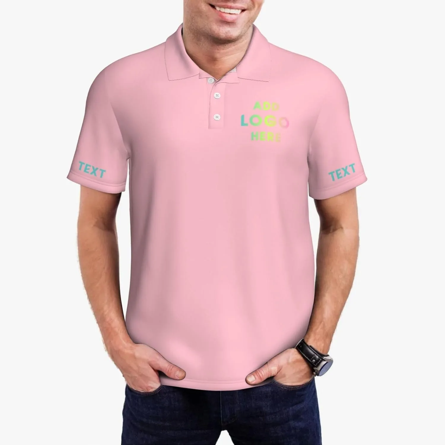Мужская поло с коротким рукавом Custom Personalized Funny Golf Shirts for Men — фото 2