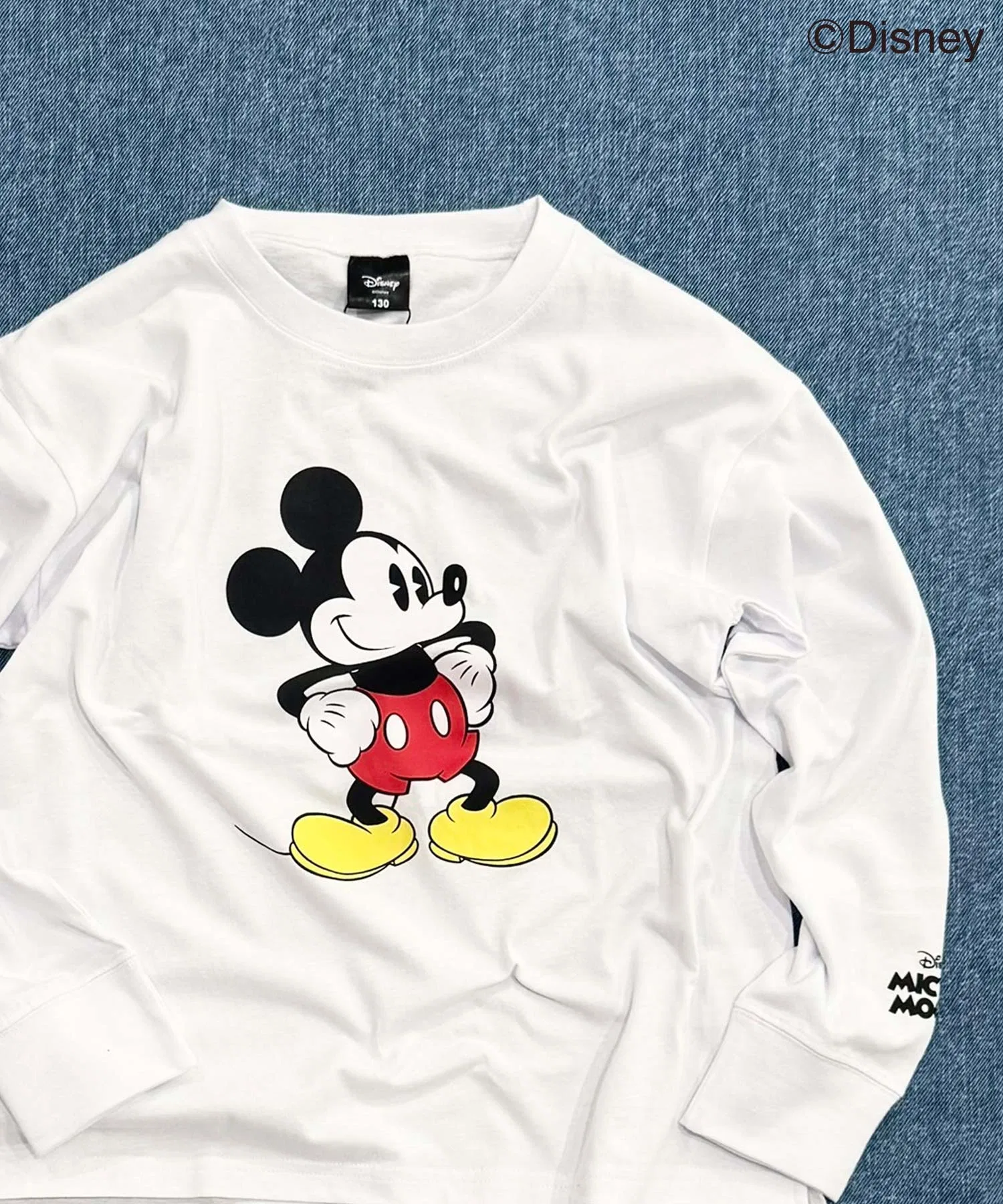 Детская футболка Disney Mickey Mouse оверсайз белая