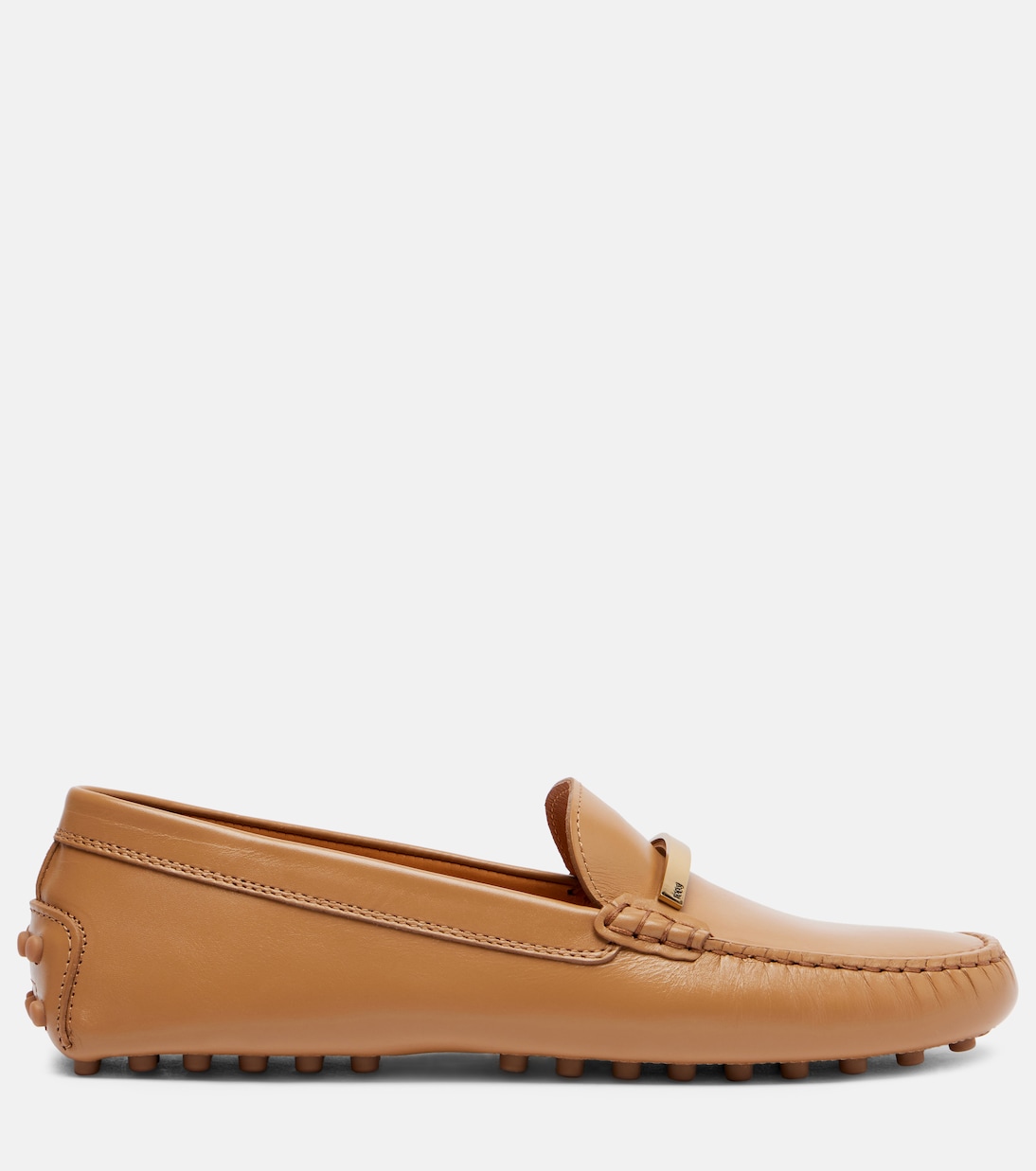 Лоферы из кожи с декоративными элементами Gommino Tod's, Cammello Chiaro — фото 4