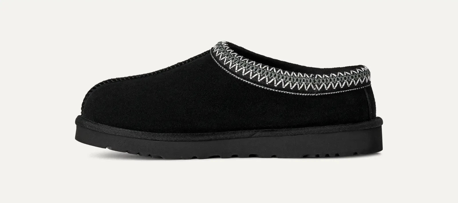 Мужские тапочки UGG Tasman II 1174671-BLK, черные, из замши, с подкладкой из овчины, без застежек, GUG228 Ugg, черный — фото 3