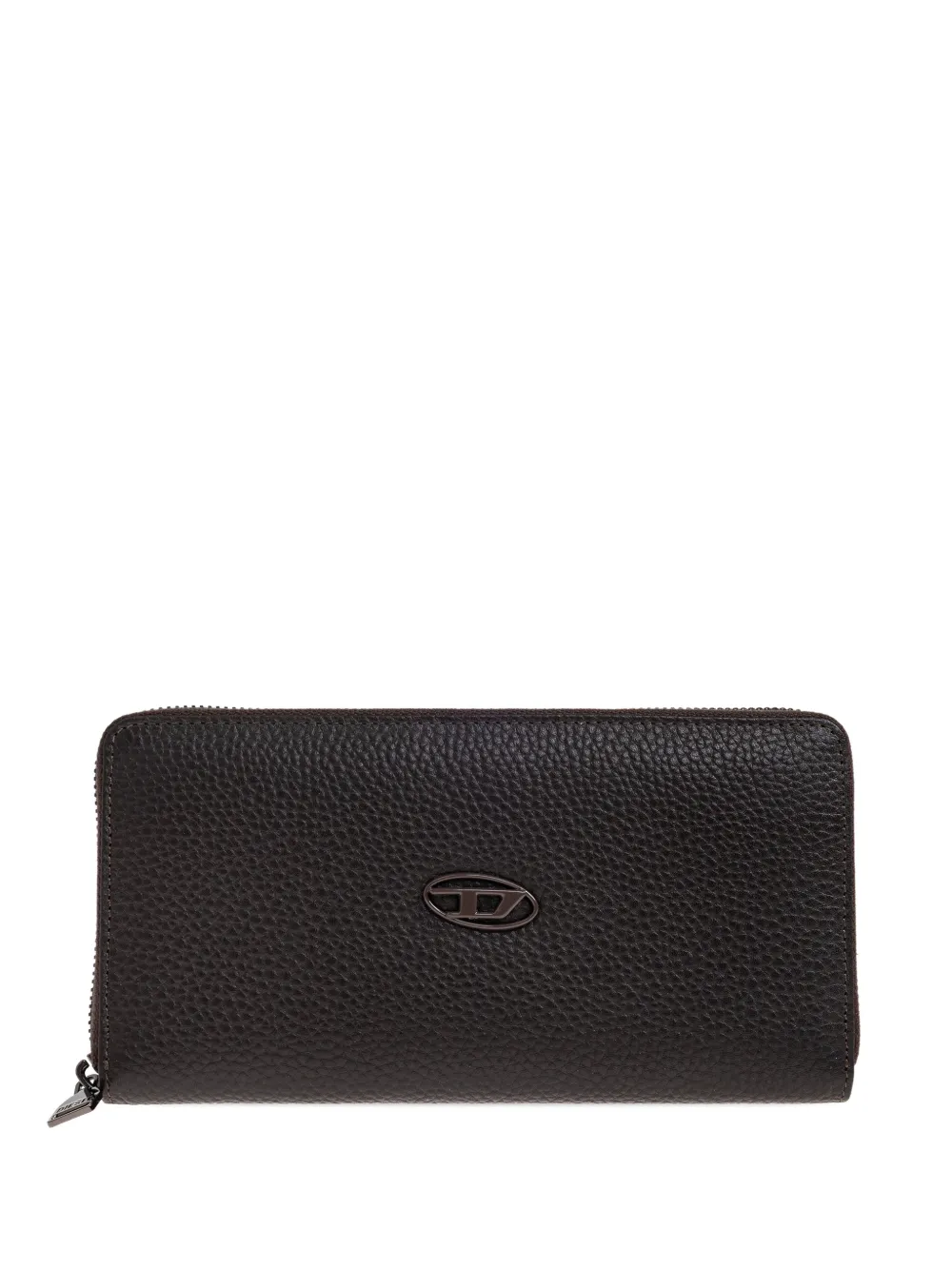 

Кошелек на молнии с логотипом Diesel, коричневый