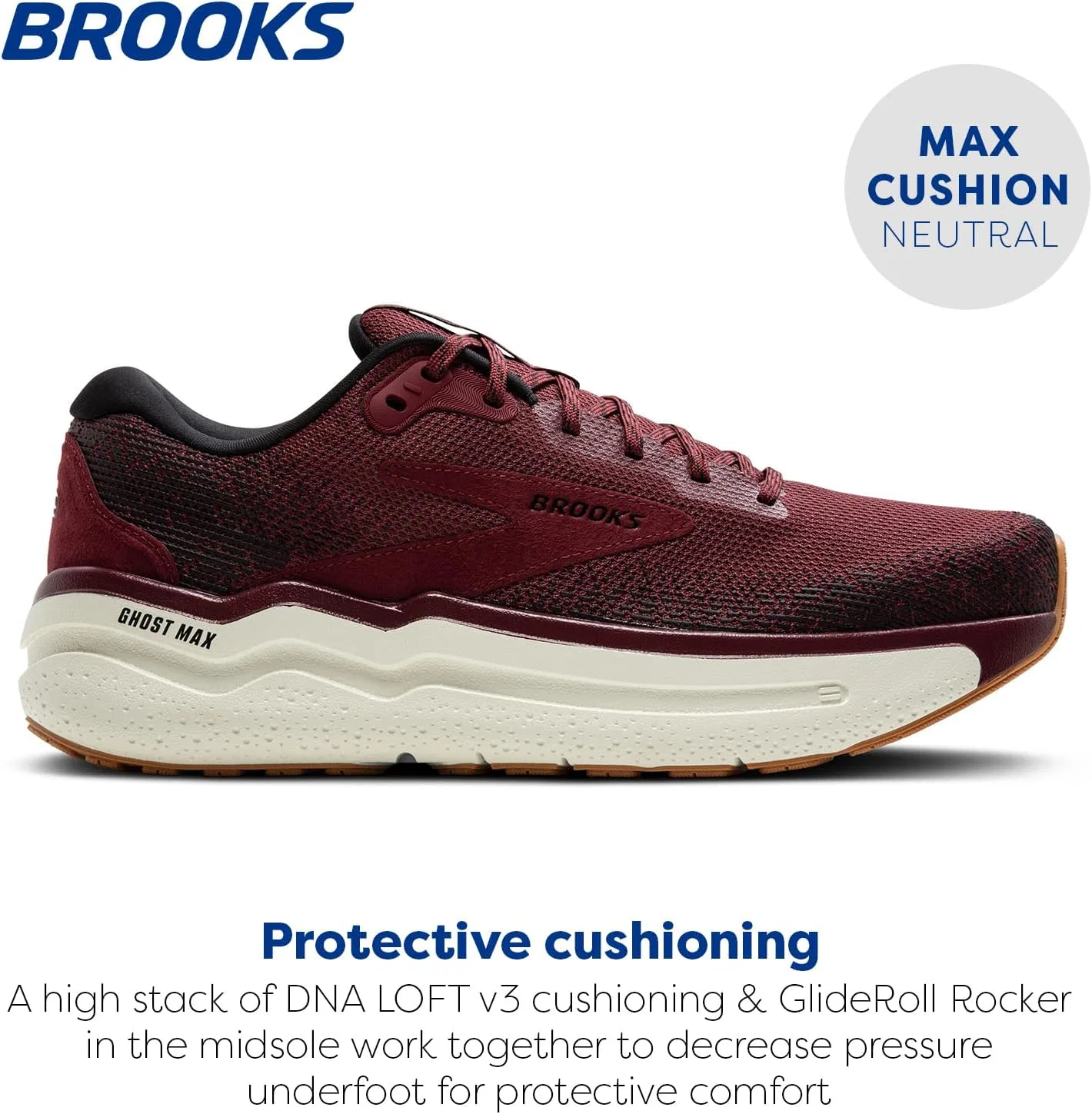 Мужские кроссовки Brooks Ghost Max 2, Truffle Black Coconut — фото 2