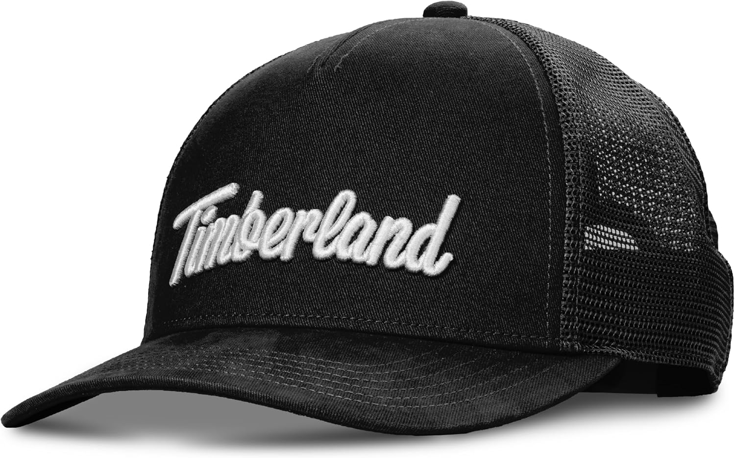 

Timberland Trucker Hat для мужчин - прочный хлопковый твилл, регулируемая кепка snapback, дышащая сетчатая спинка, Black