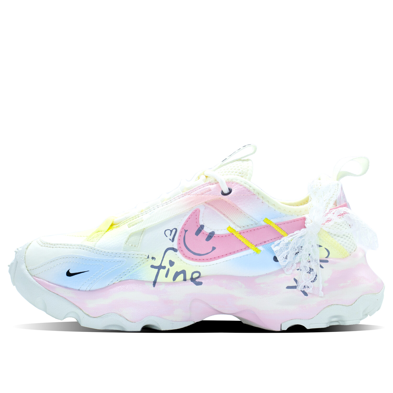 

Кроссовки Nike TC 7900 Lifestyle Shoes Women's Low-top Yellow/blue/pink, голубой, Синий, Кроссовки Nike TC 7900 Lifestyle Shoes Women's Low-top Yellow/blue/pink, голубой