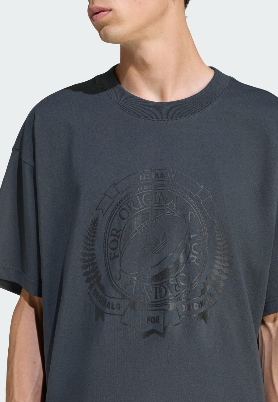 Футболка ADIDAS ORIGINALS Adidas Originals & All Blacks, Dark grey — фото 3