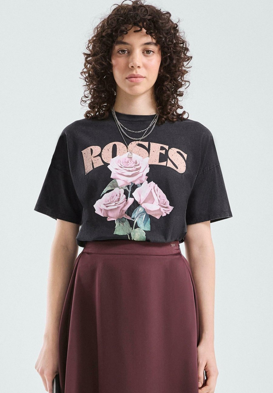 

Футболка QS Print T-shirt, Schwarz/Black, Черный, Футболка QS Print T-shirt, Schwarz/Black