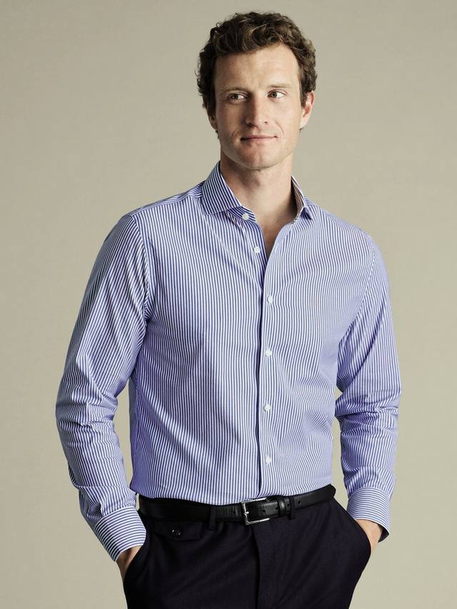 

Сорочка Slim Fit из хлопковой смеси в полоску Charles Tyrwhitt