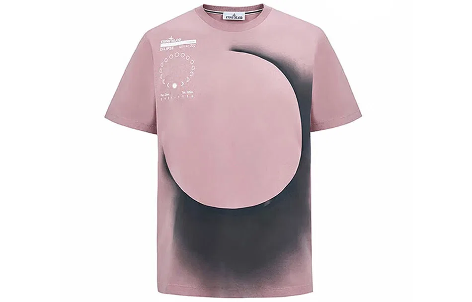 Футболка с принтом Stone Island Dusty Pink