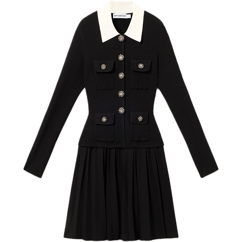 

Платье Self Portrait с длинными рукавами Self-portrait, classic черный