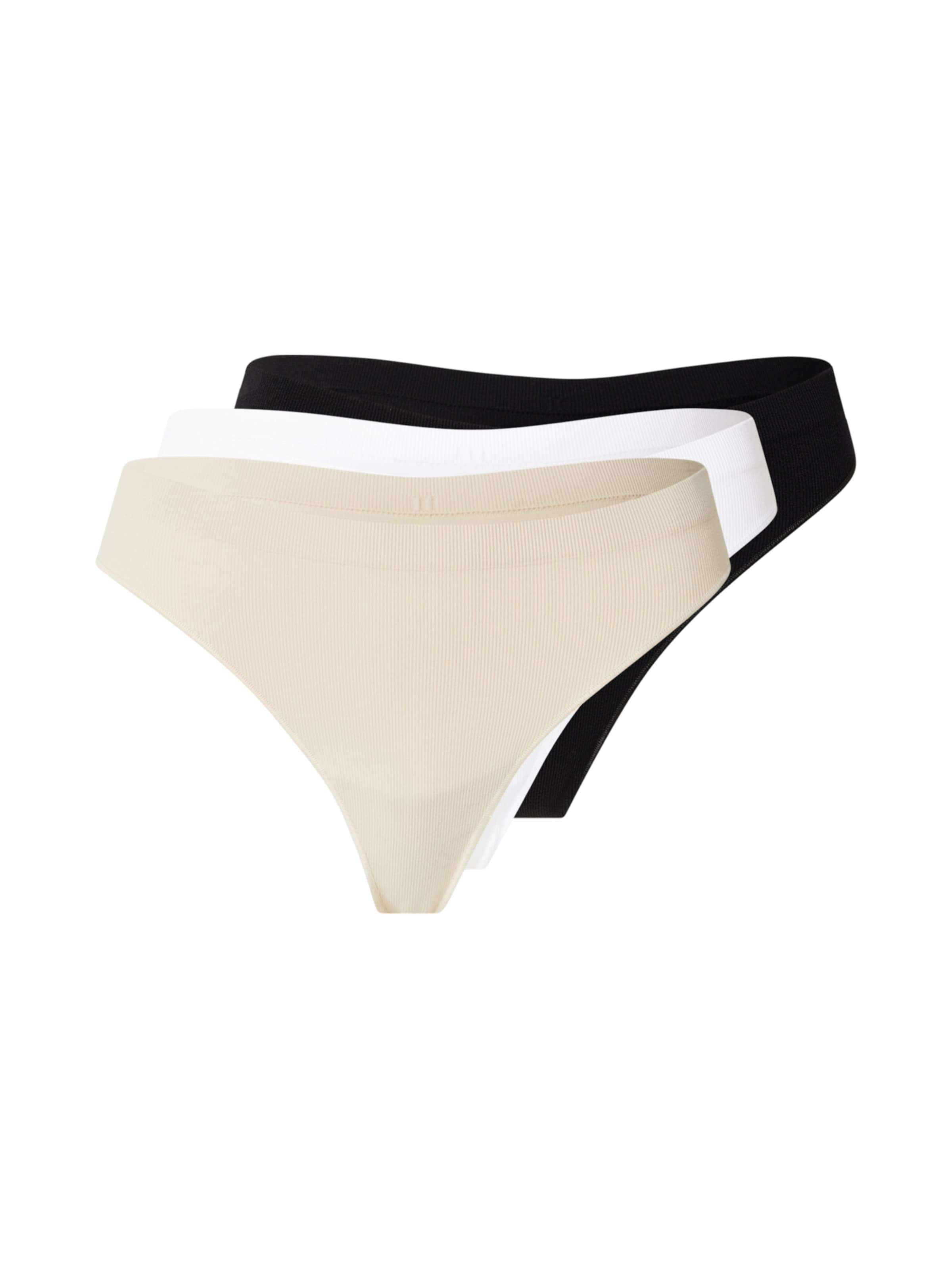 

ONLY Трусы-стринги 'ONLVICKY' в цветах беж, черный, белый