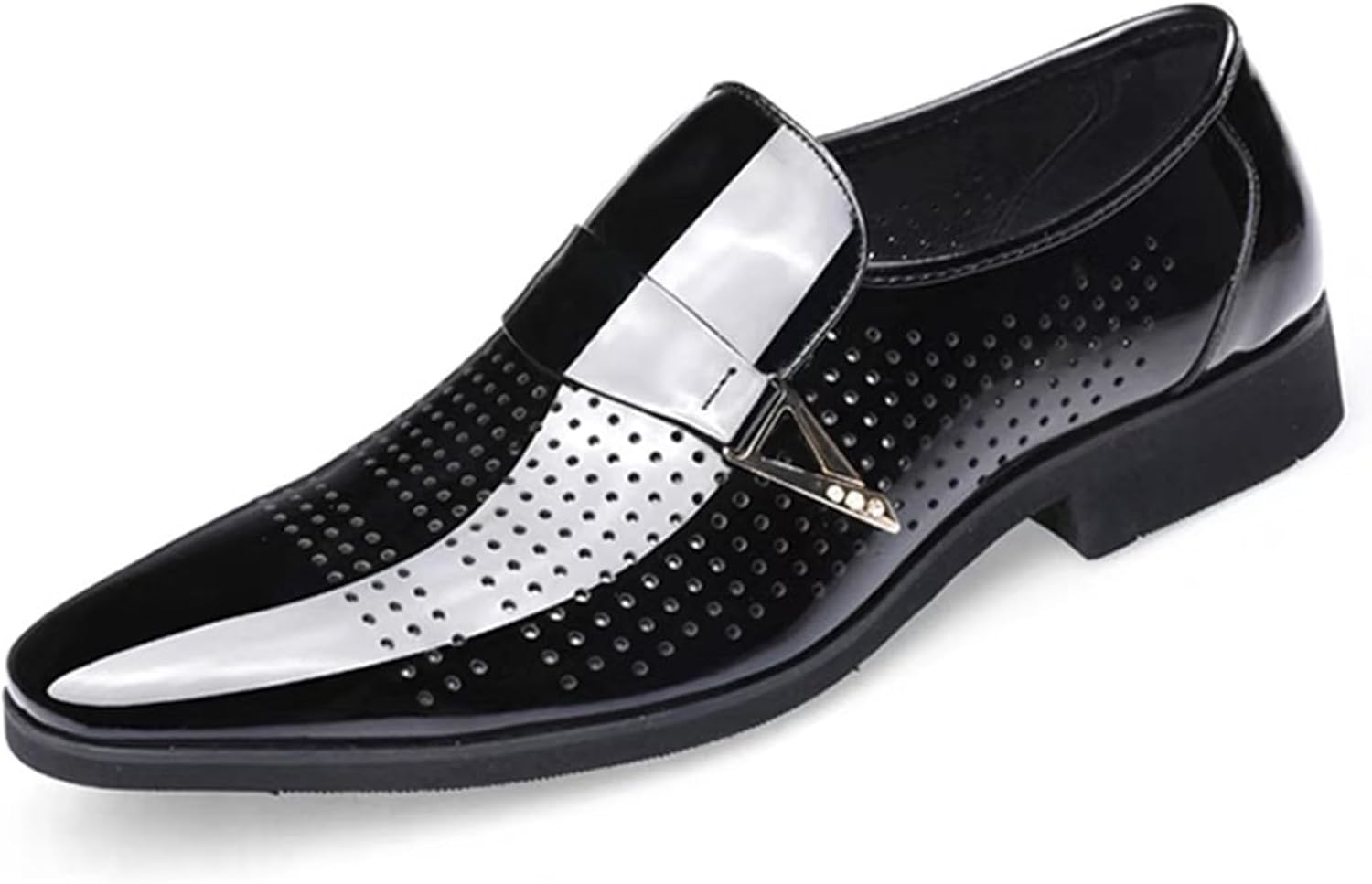 

Мужские кожаные туфли ADMLZQQ Oxford Derby, формальные деловые, кроссовки, повседневные, для ходьбы и вождения, без шнурков, с отделкой пенни, черный