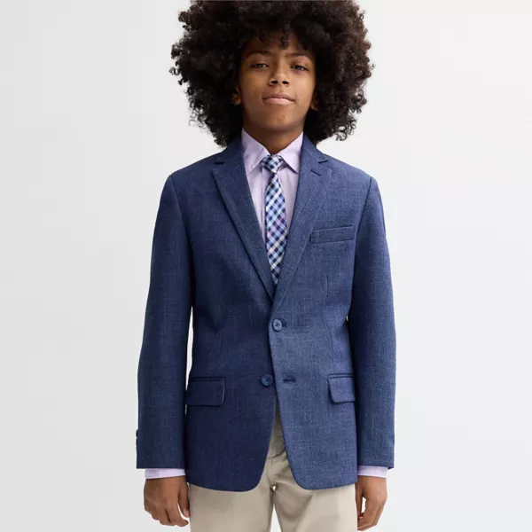 

Мальчиковая эластичная куртка 8-20 Izod, цвет blue windowpane
