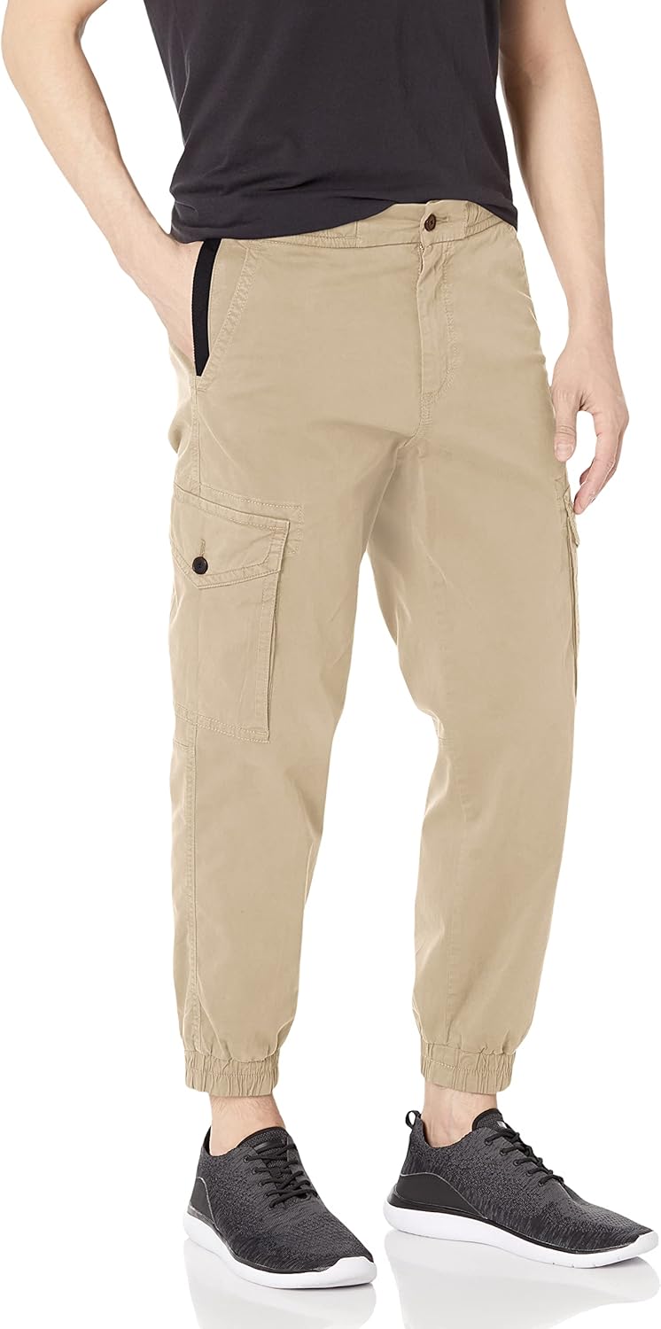 

BOSS Мужские карго штаны из смесового хлопка Hugo Boss, Stone Beige