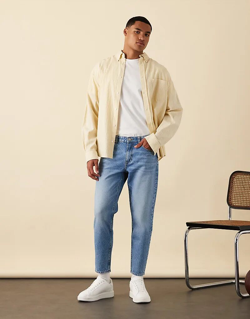 

Зауженные джинсы ASOS DESIGN светло-голубого цвета