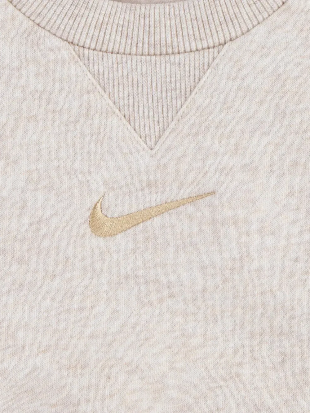 Базовый флисовый спортивный костюм с логотипом Nike Kids, нейтральный — фото 4