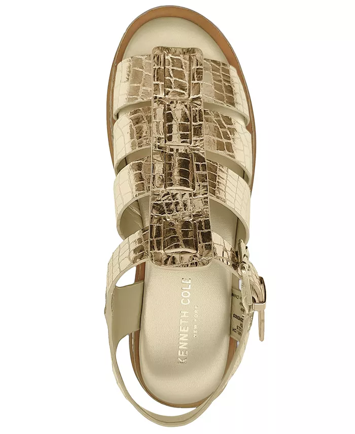 Женские сандалии Herron с открытым носком Almond Kenneth Cole New York, золотой — фото 4