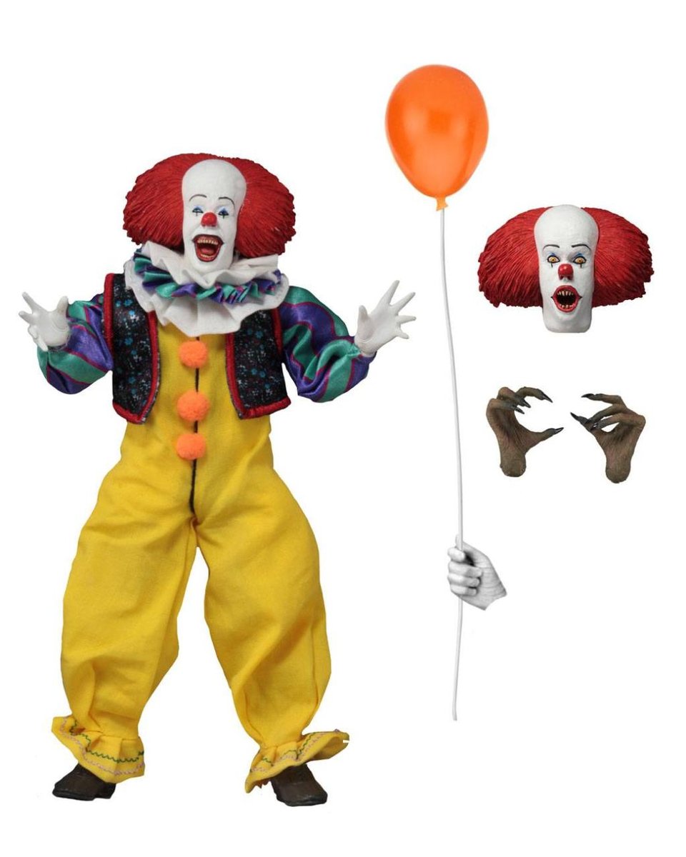 

It - ретро Pennywise 1990 - фигурка в одежде 20см Neca