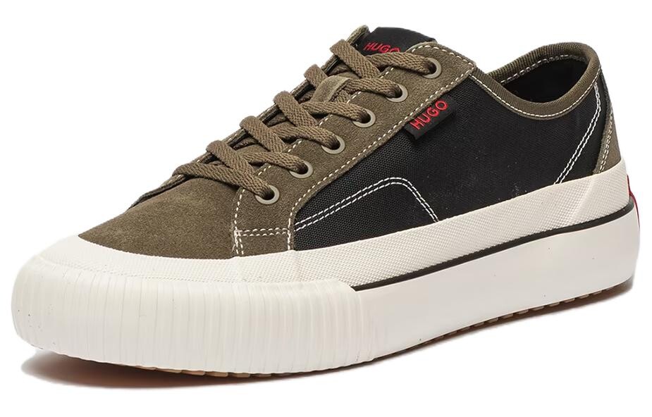 Кроссовки HUGO BOSS Skateboarding Shoes Men Low-top Black/green, черный/зеленый — фото 2