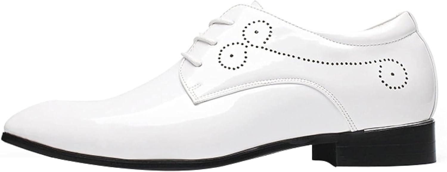 

Мужские свадебные туфли OXCOWNIU из лакированной кожи, остроносые, элегантные формальные туфли, оксфорды для вечеринок, белый