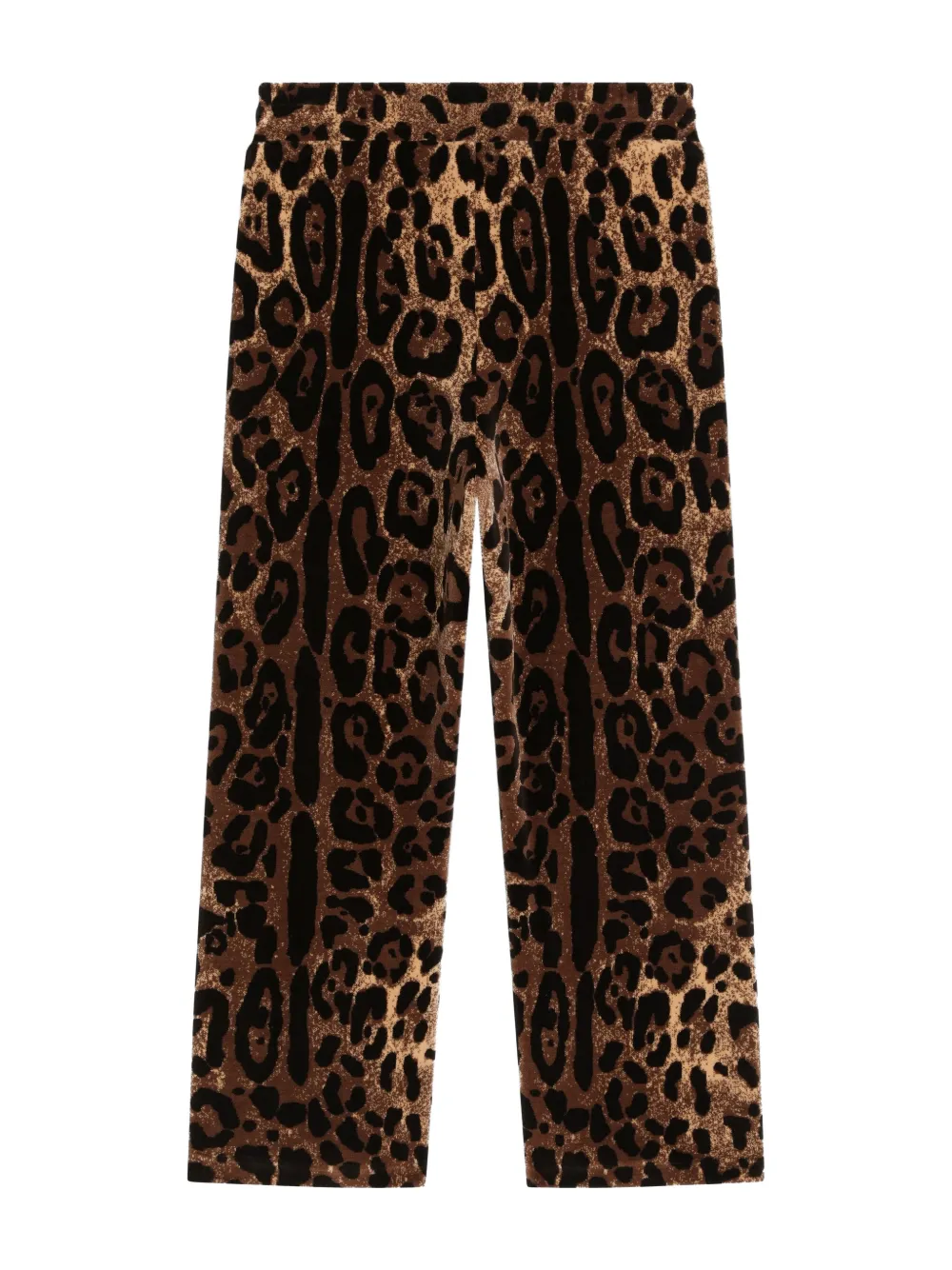 Брюки с кулиской и анималистичным узором Dolce & Gabbana Kids, коричневый — фото 2