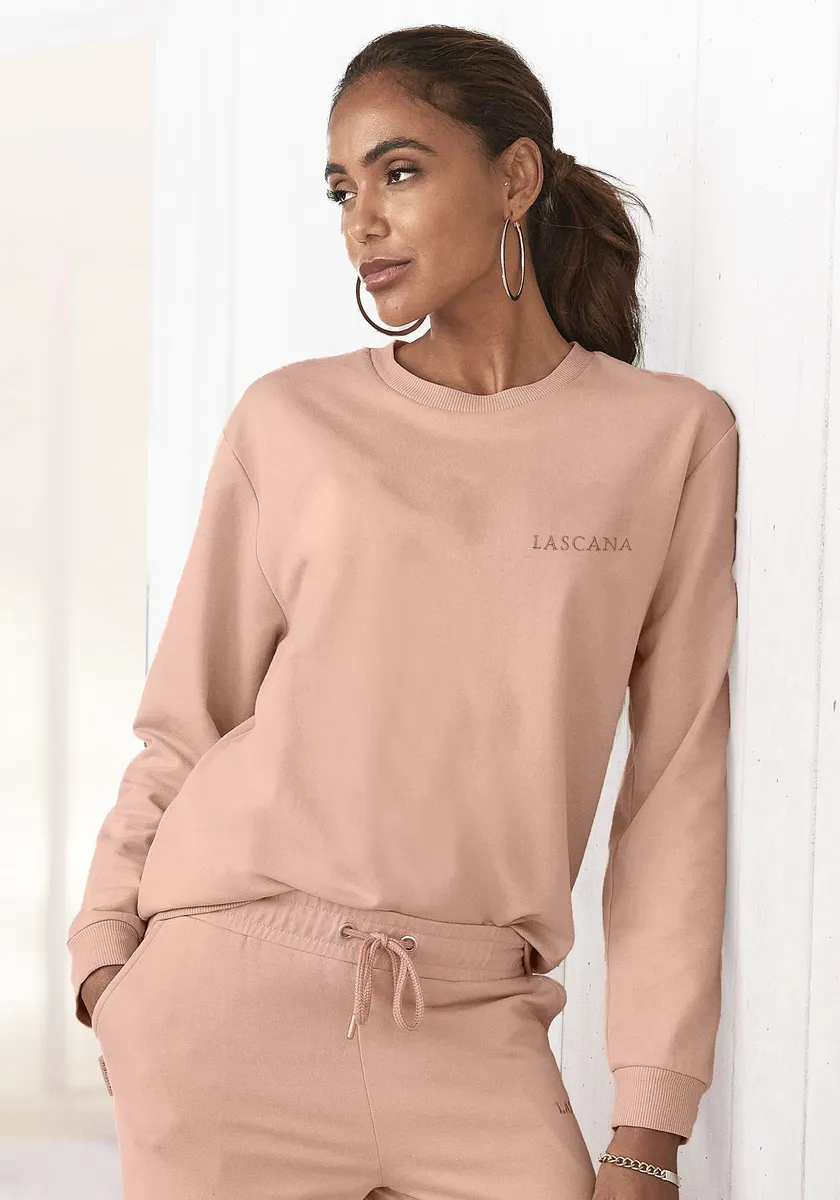 

LASCANA толстовка, костюм для отдыха, цвет Apricot-Roségoldfarben