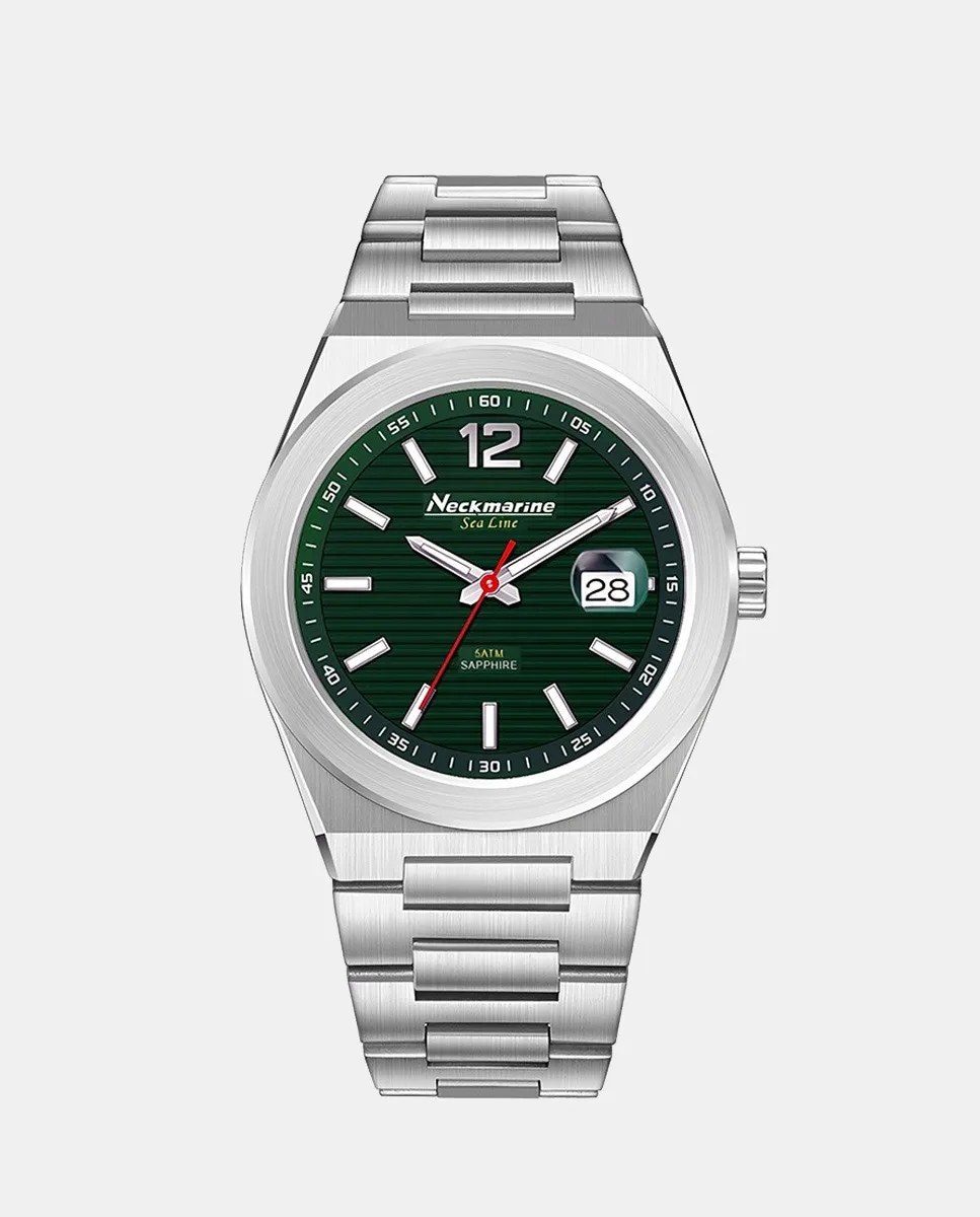 

Мужские аналоговые стальные часы Sea Line NKM4779M10M Neckmarine, серебряный