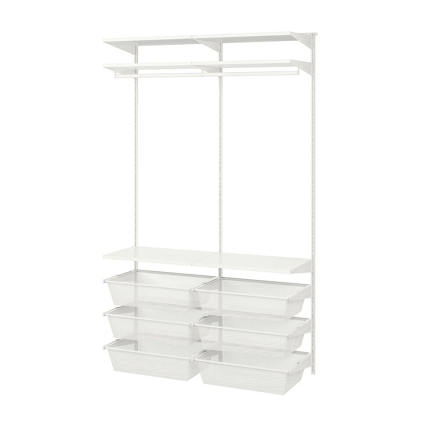 Комбинация шкафов, белый, 125х40х201 см, BOAXEL IKEA
