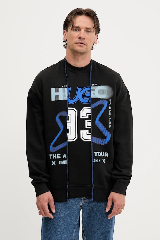 

Хлопковая толстовка Hugo Blue, черный